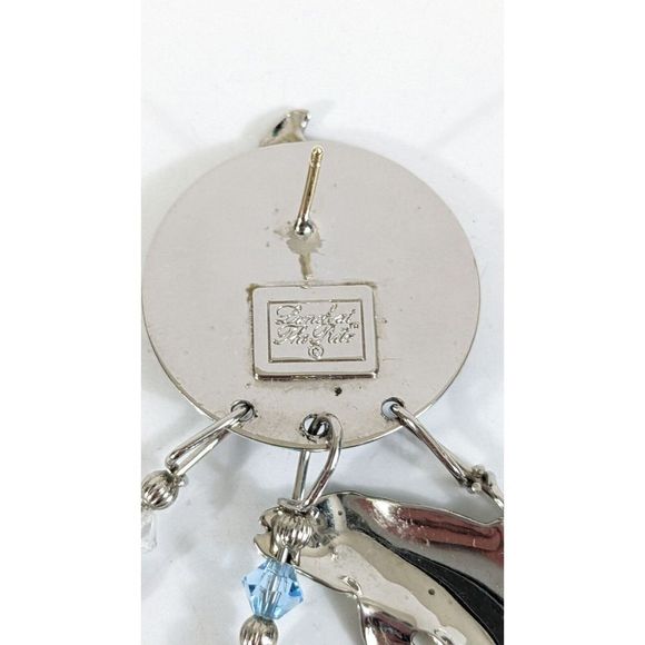 Lunch at the Ritz Dolphin Dance Dangle stud Earrings 14k gold posts rare retired - Picture 4 of 10